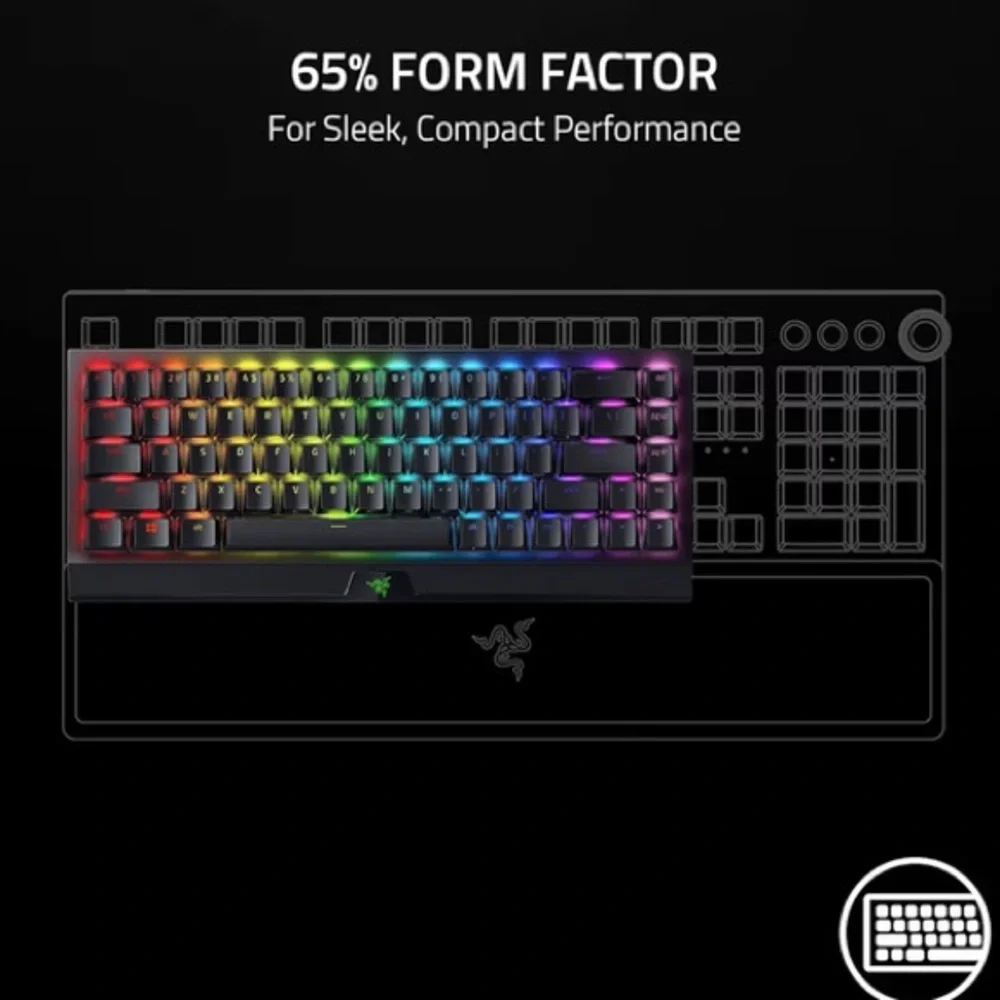 RAZR Black Widow V3 Hyperspeed mini gaming keyboard in EUC W box :)